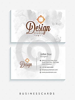 Creative business card or visiting card set.