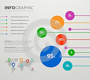 Creative business success chart and graph. Vector illustration infographic elements.