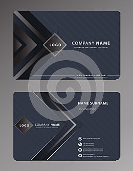 Creative bussines card template with a slash concep dark and clean color. Contact card for company and personal use.