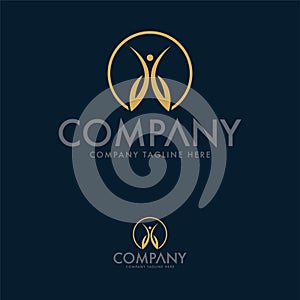 Creative butterfly logo design template