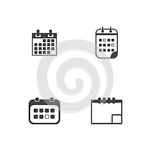 creative calendar icons set. Date icons set. Vector illustration