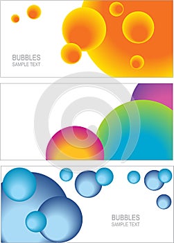 Creative card with color bubbles