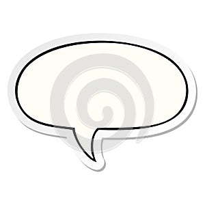 A creative cartoon speech bubble sticker and speech bubble sticker