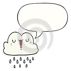 A creative cartoon storm cloud and speech bubble