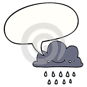 A creative cartoon storm cloud and speech bubble