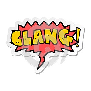 A creative cartoon word clang and speech bubble sticker