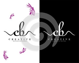 Creative cb, bc letter logo design vector