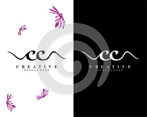 Creative cc, c letter logo design vector