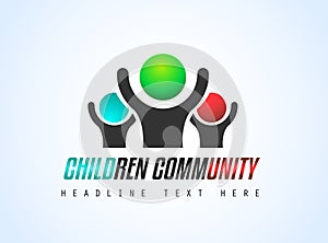 Creative Children Community Logo design for brand identity, comp