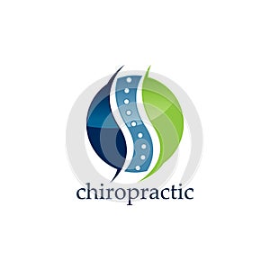 Creative Chiropractic Concept Logo Design Template