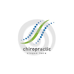 Creative Chiropractic Concept Logo Design Template.