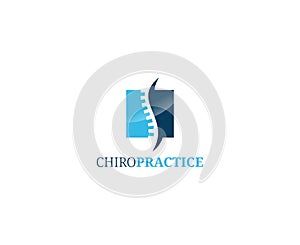 Creative Chiropractic spine Concept Logo Design Template. Orthopedic and osteoporosis vector logo sign.