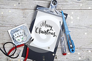 Creative Christmas Card for an electrican business