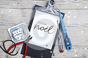 Creative Christmas Card for an electrican business