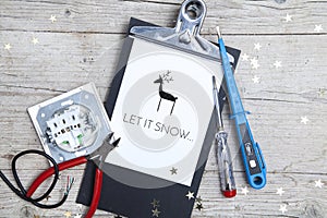 Creative Christmas Card for an electrican business