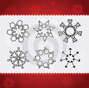 Creative christmas snowflakes