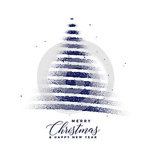 Creative christmas tree made with dots particles