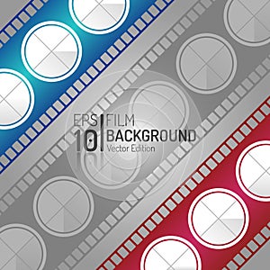 Creative Cinema Background Design. Vector Elements. Minimal Film Illustration. EPS10