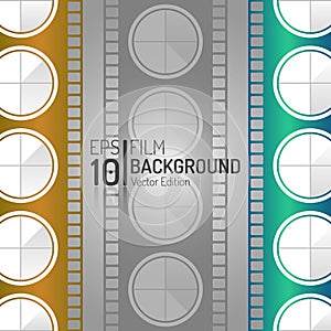 Creative Cinema Background Design. Vector Elements. Minimal Film Illustration. EPS10