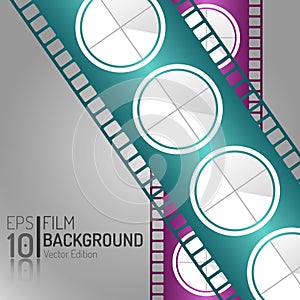 Creative Cinema Background Design. Vector Elements. Minimal Isolated Film Illustration. EPS10