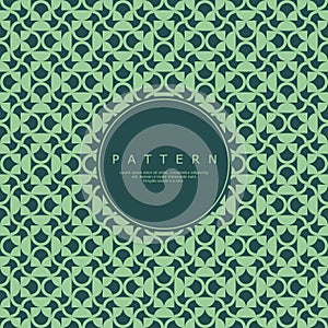 Creative circle abstract seamless pattern. Modern half round repeat pattern.