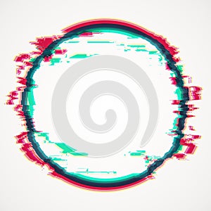 Creative circle glith banner