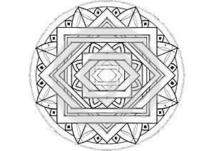 Creative Circle Shape of the Mantra Mandala Design by Art By Uncle