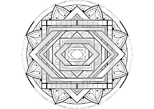 Creative Circle Shape of the Mantra Mandala Illustrated by Art By Uncle