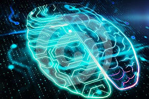 Creative circuit brain background