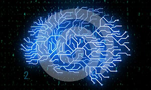 Creative circuit brain background