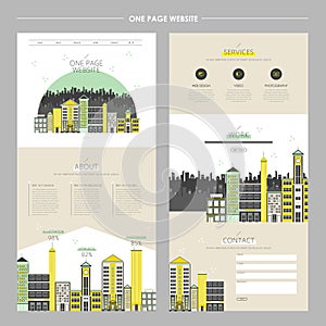Creative cityscape one page website
