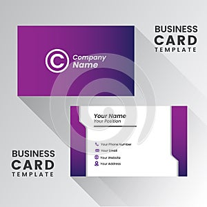 Creative and clean corporate business card template. Vector illustration. Stationery design