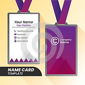 Creative and clean corporate Name card template. Stationery design