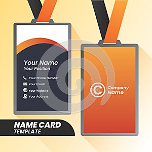 Creative and clean corporate Name card template. Vector illustration. Stationery design