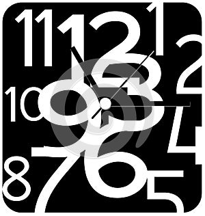 Creative clock face design.