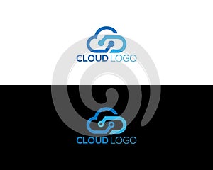 Creative cloud data or cloud technology logo