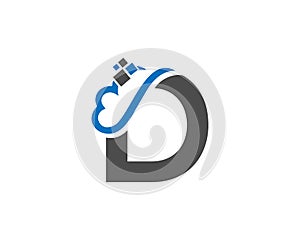 Creative Cloud Digital D Letter Logo Design