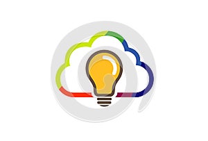 Creative Cloud Idea Logo Design Illustration