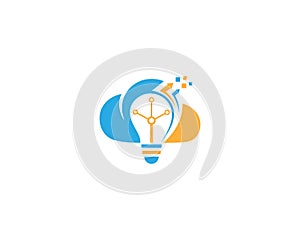 Creative cloud and lightbulb logo