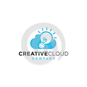 Creative cloud logo. Creative ideas concept