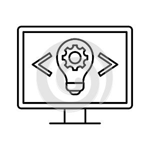 Creative code Vector Icon which can easily modify or edit