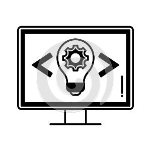 Creative code Vector Icon which can easily modify or edit