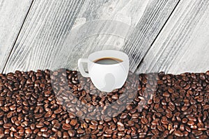 Creative coffee cup backdrop