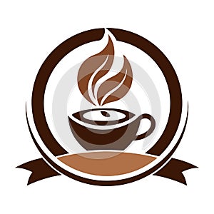 Creative Coffee logo vector art illustration