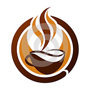 Creative Coffee logo vector art illustration
