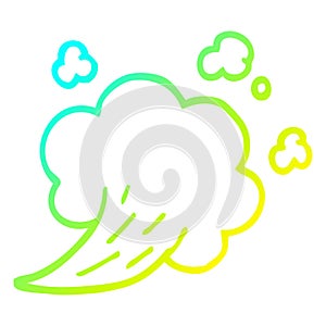A creative cold gradient line drawing cartoon expression bubble