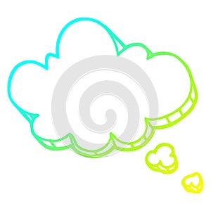 A creative cold gradient line drawing cartoon expression bubble