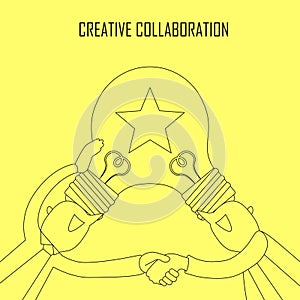 Creative collaboration concept