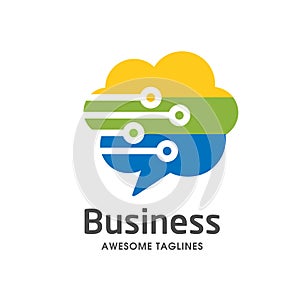 Creative colorful cloud technology data