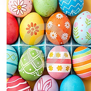 Easter Collage with Painted Easter Eggs